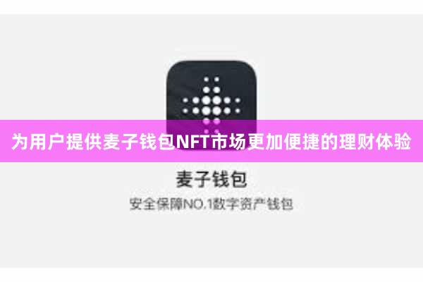 为用户提供麦子钱包NFT市场更加便捷的理财体验