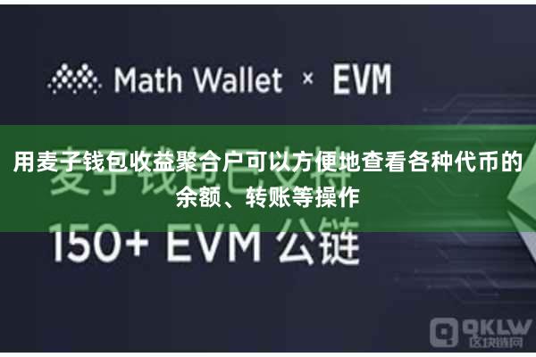 用麦子钱包收益聚合户可以方便地查看各种代币的余额、转账等操作